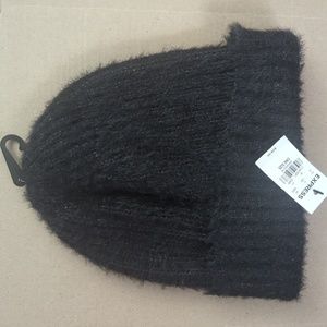 Black Nylon Express Beanie